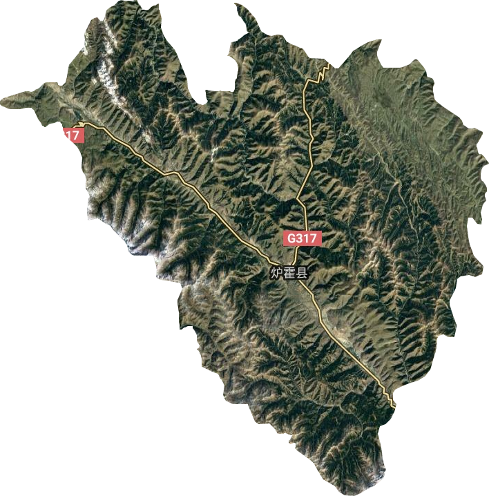 爐霍縣衛星圖