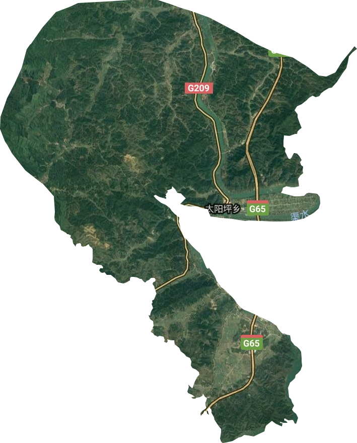 太陽坪鄉衛星圖