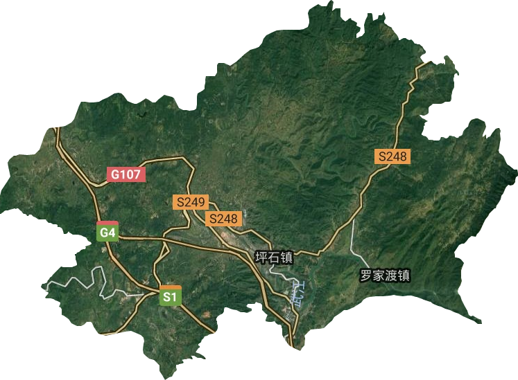 坪石鎮衛星圖