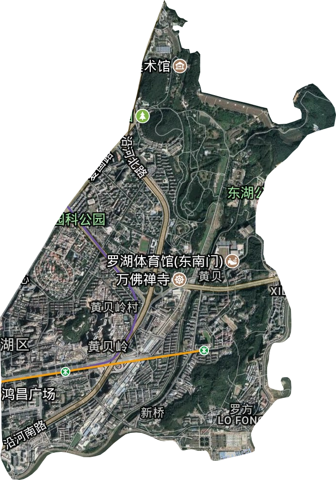 黃貝街道衛星圖