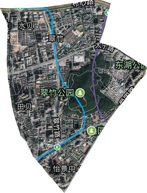 翠竹街道衛星圖
