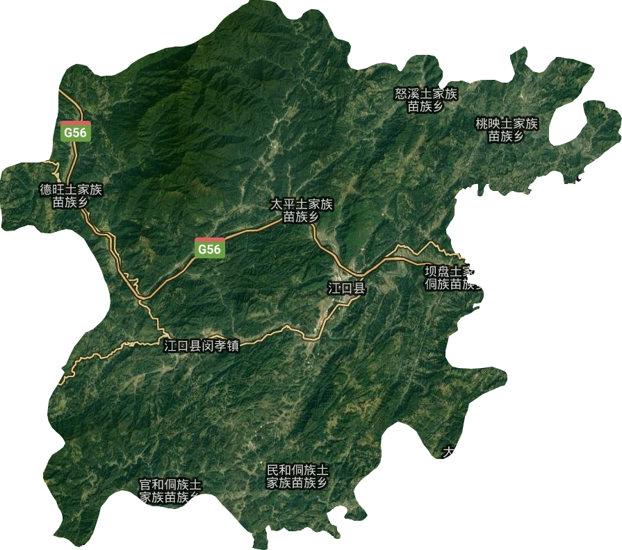 江口縣衛(wèi)星圖