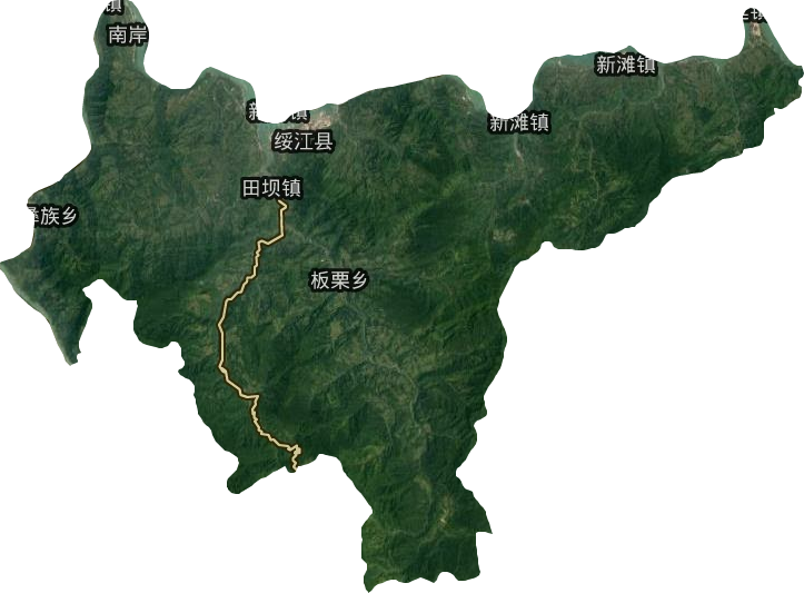 綏江縣衛(wèi)星圖