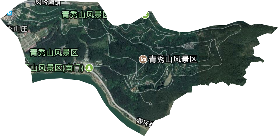 青秀山管理委員會衛星圖