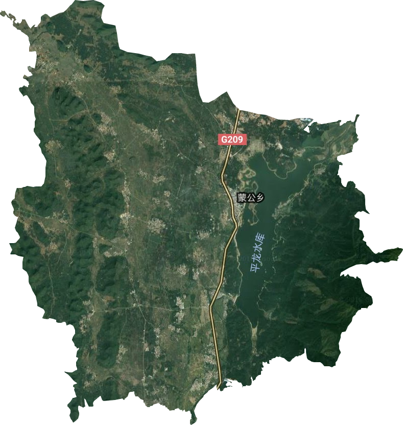 蒙公鄉衛星圖
