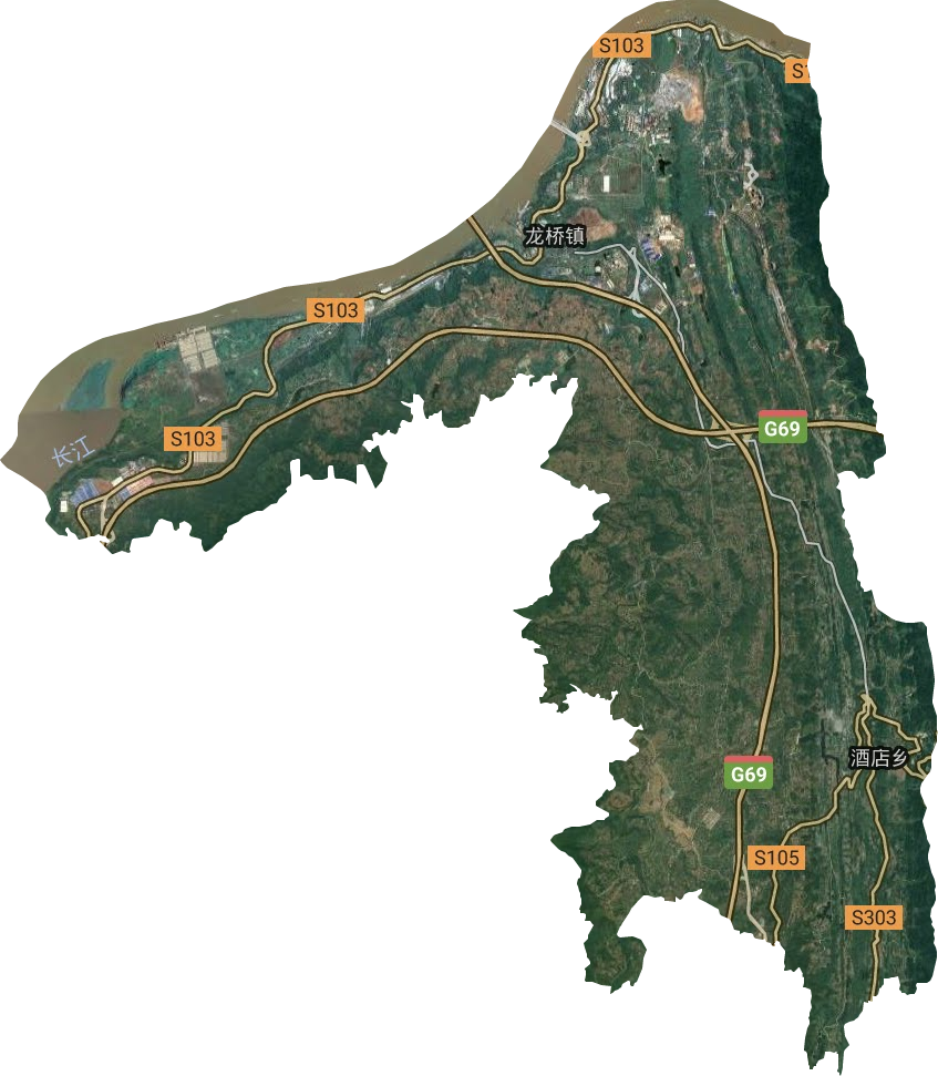 龍橋街道衛星圖
