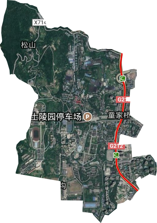 童家橋街道衛星圖