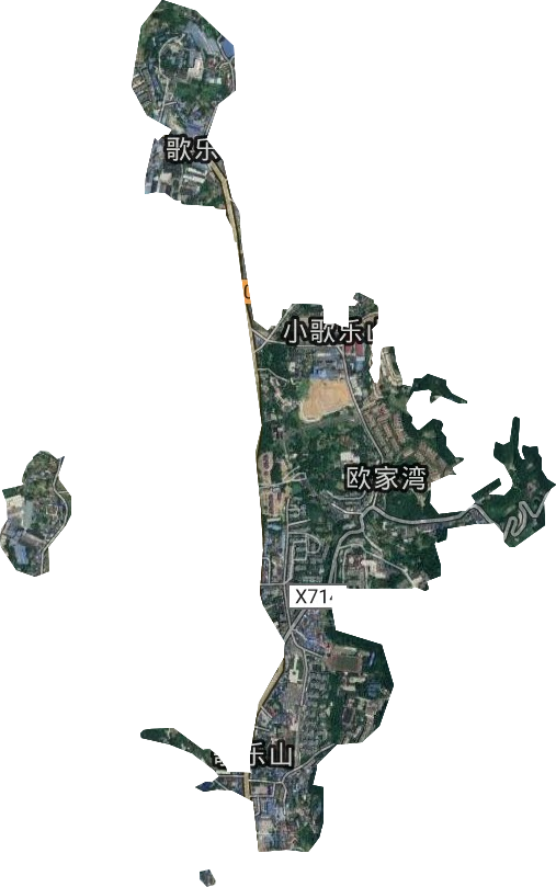 歌樂山街道衛星圖