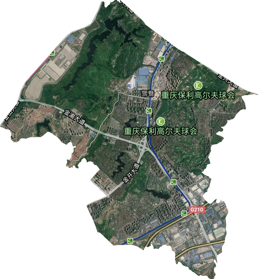 鴛鴦街道衛星圖