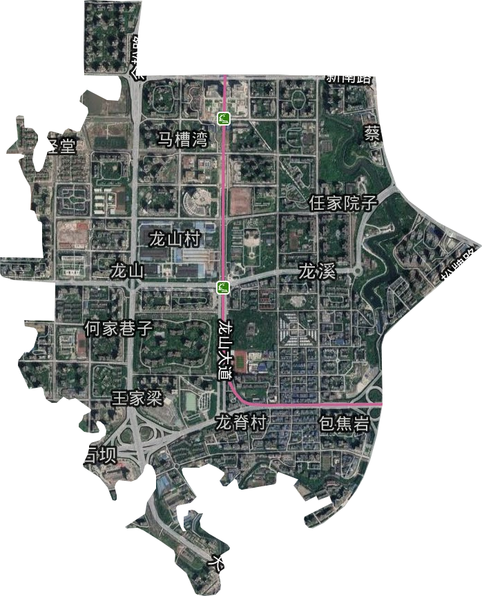 龍山街道衛星圖