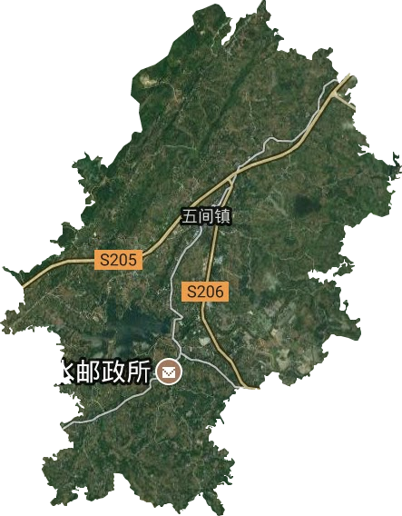 五間鎮衛星圖