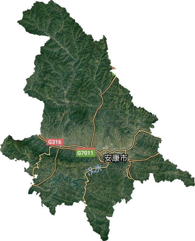 漢濱區(qū)衛(wèi)星圖