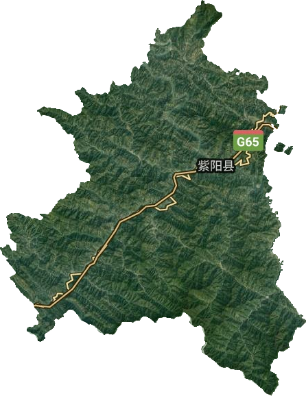 紫陽縣衛星圖