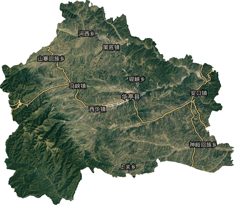 華亭縣衛(wèi)星圖