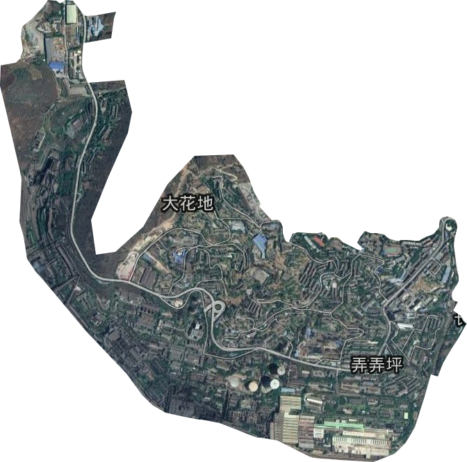 弄弄坪街道衛星圖