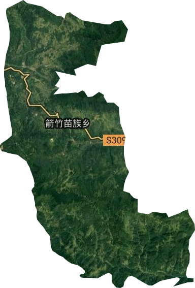 箭竹苗族鄉衛星圖