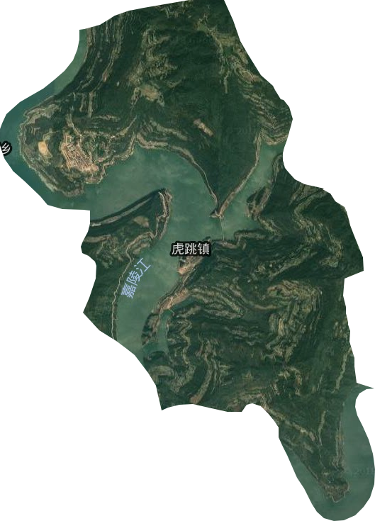 虎跳鎮衛星圖