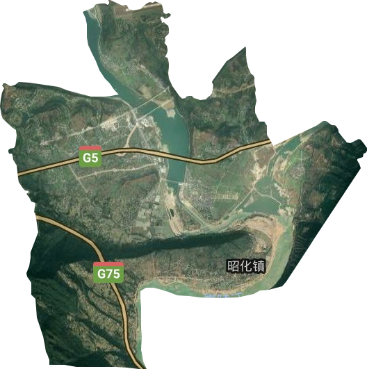 昭化鎮(zhèn)衛(wèi)星圖