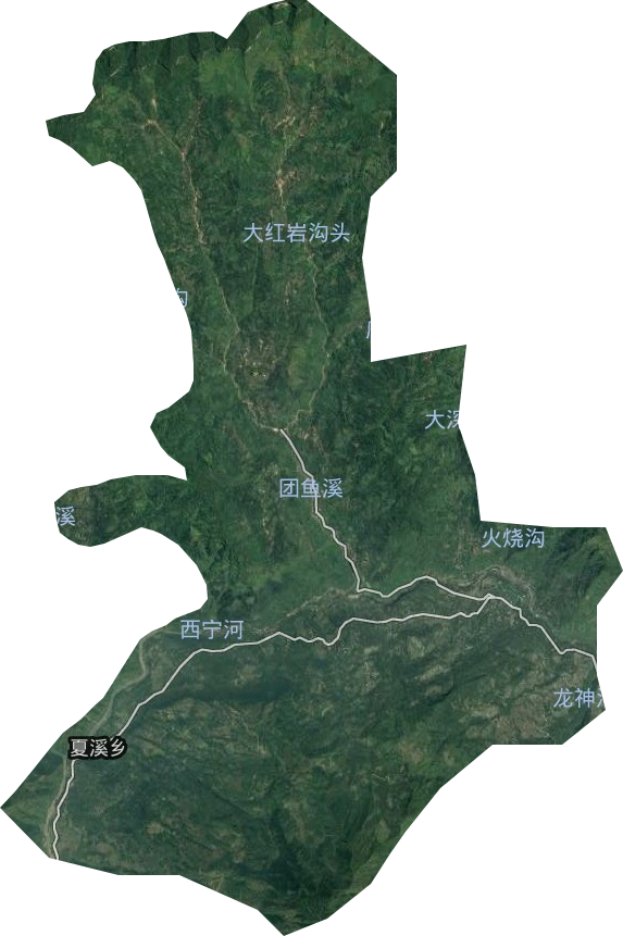 夏溪鄉衛星圖