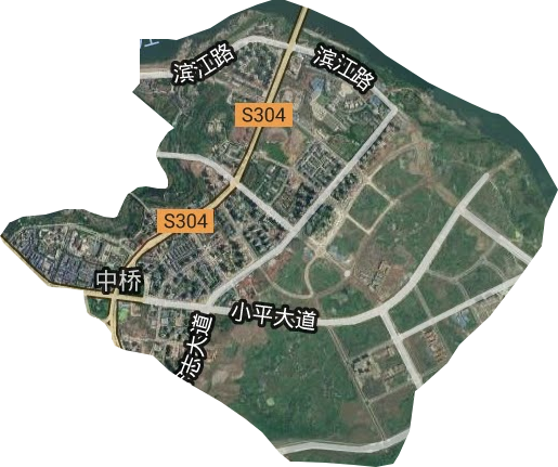 中橋街道衛星圖