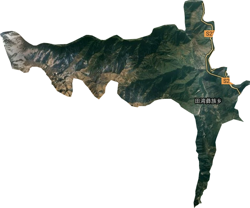 田灣彝族鄉衛星圖