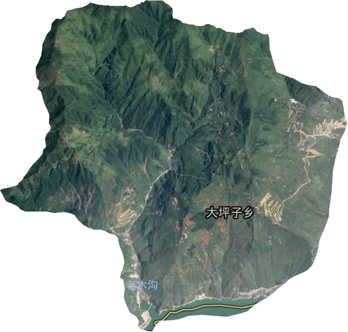 大坪子鄉衛星圖