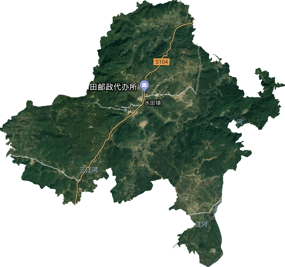 水田鎮衛星圖