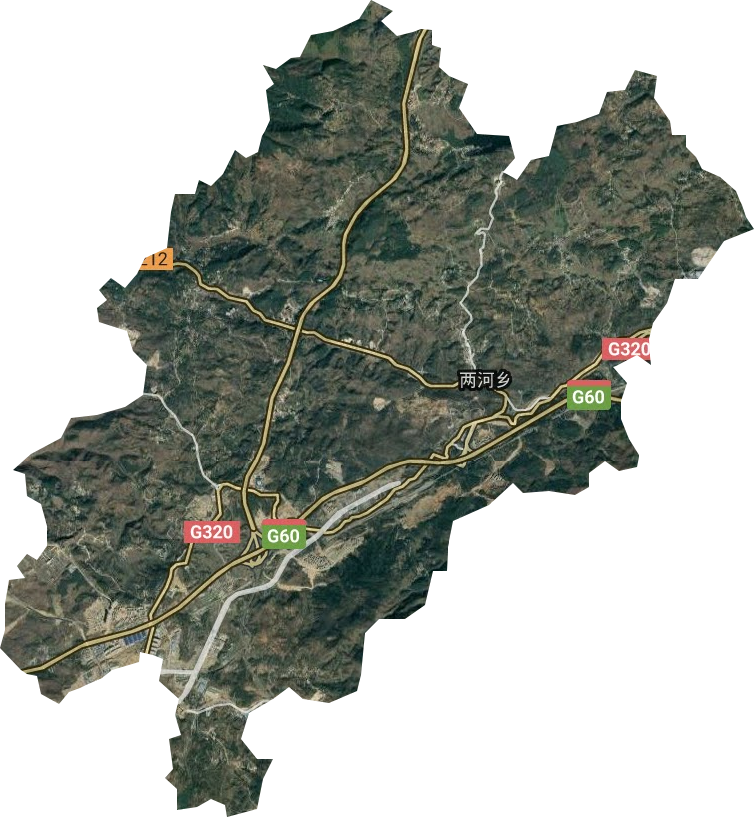 兩河街道衛星圖