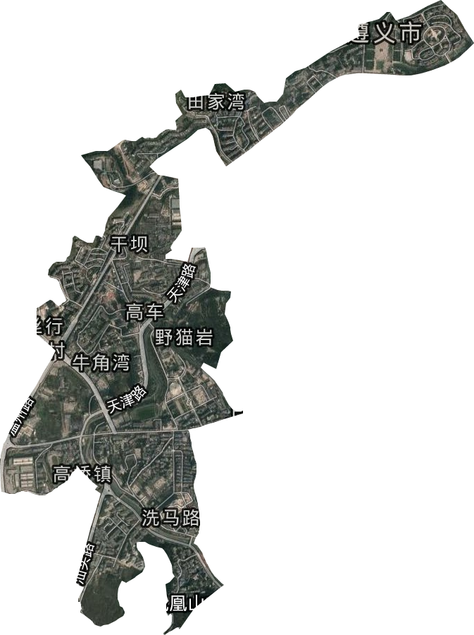 洗馬路街道衛星圖