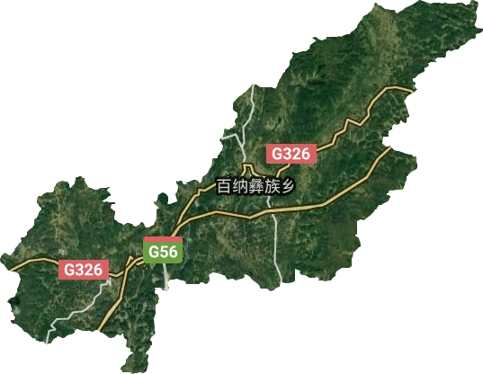 百納鄉衛星圖