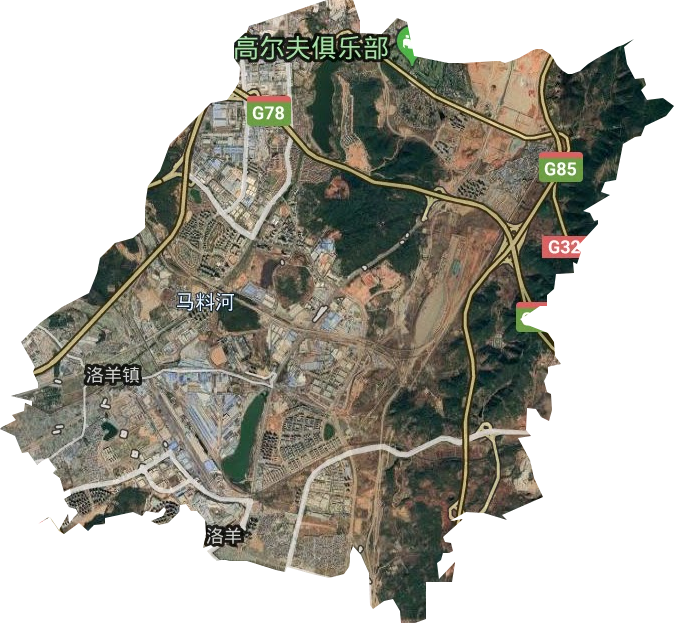 洛羊街道衛星圖