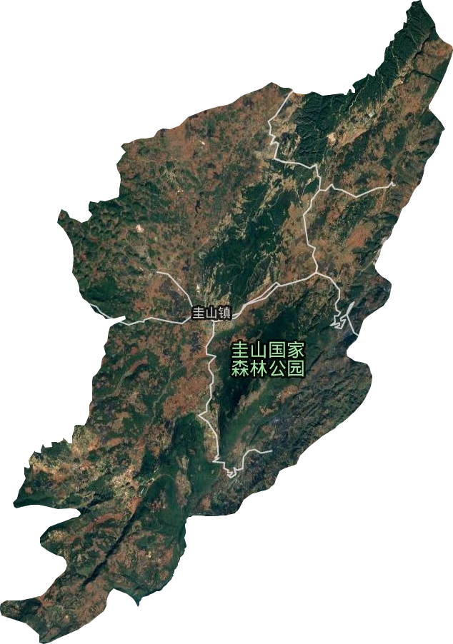 圭山鎮衛星圖