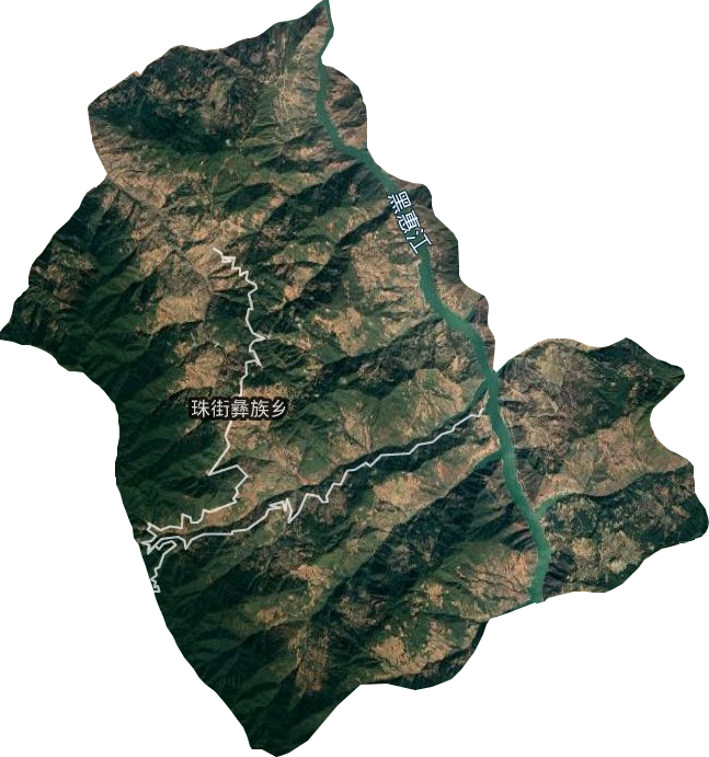 珠街彝族鄉衛星圖