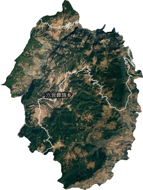 六合彝族鄉衛星圖