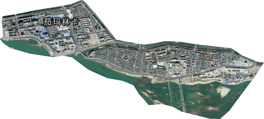 兩島街道衛星圖