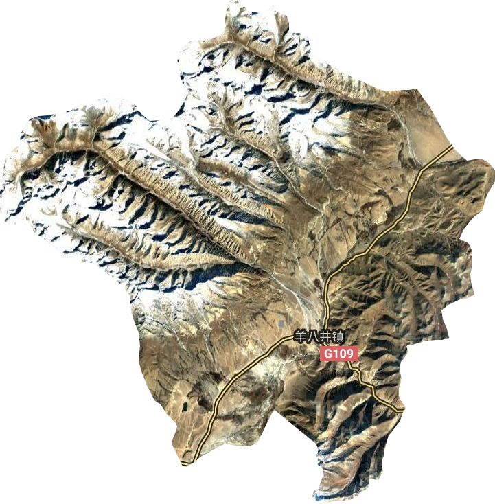 羊八井鎮衛星圖