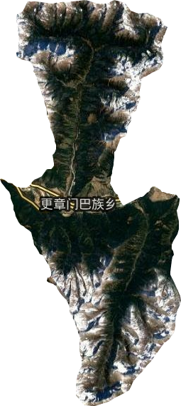 更章門巴民族鄉衛星圖