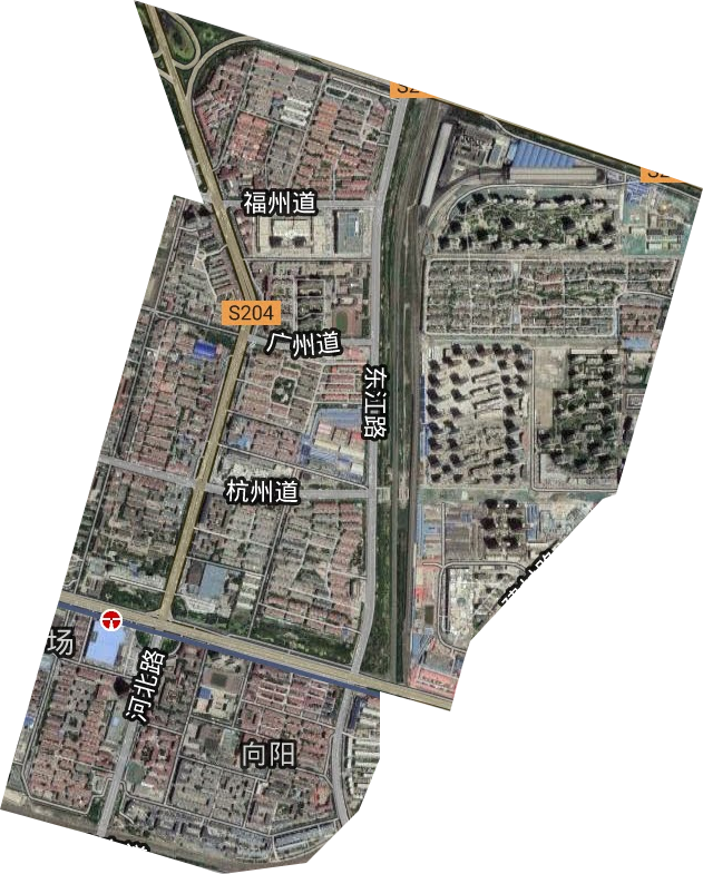 向陽街道衛星圖