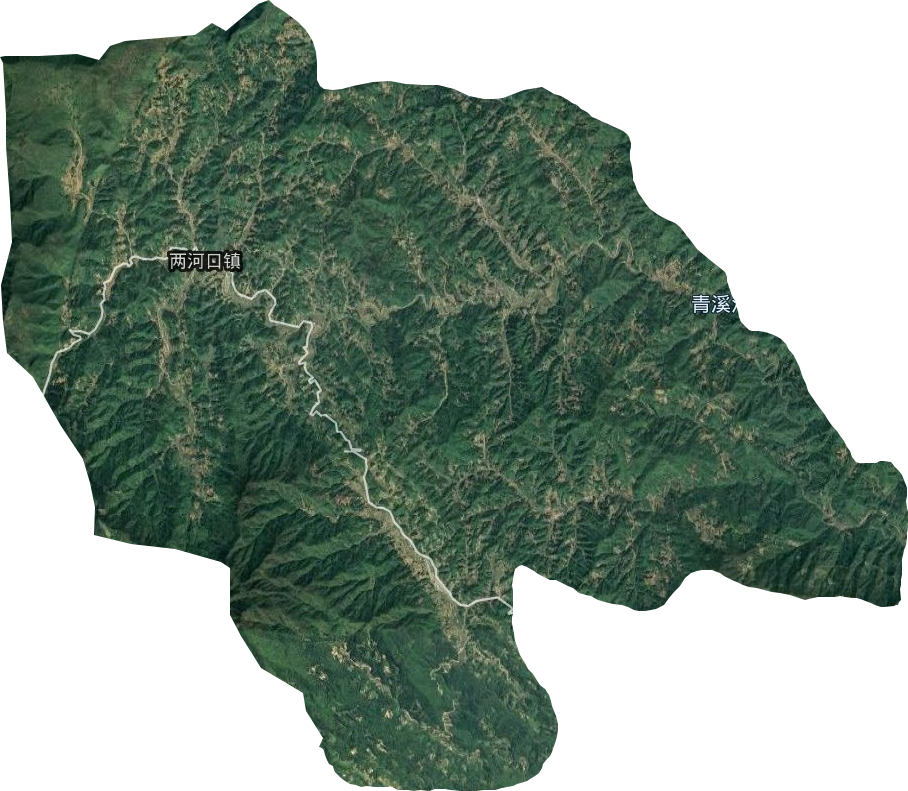 兩河口鎮衛星圖