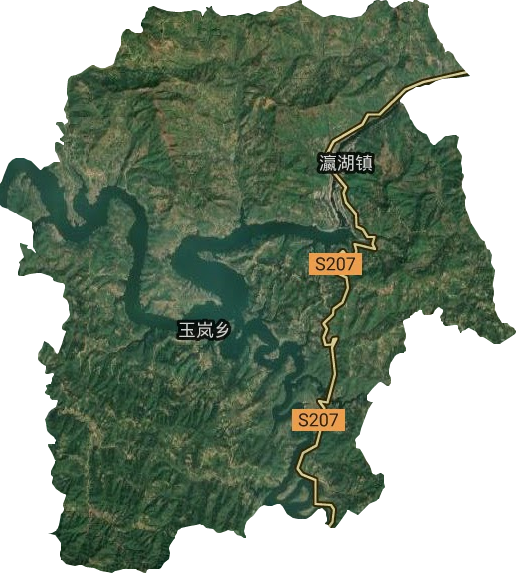 瀛湖鎮衛星圖
