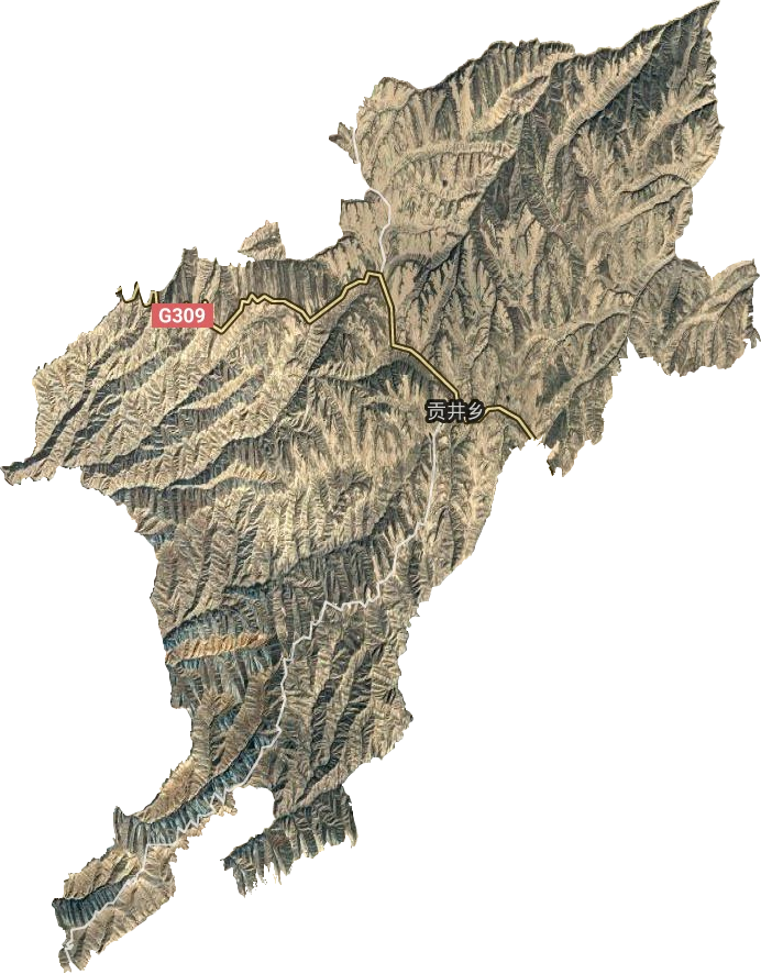 貢井鄉衛星圖