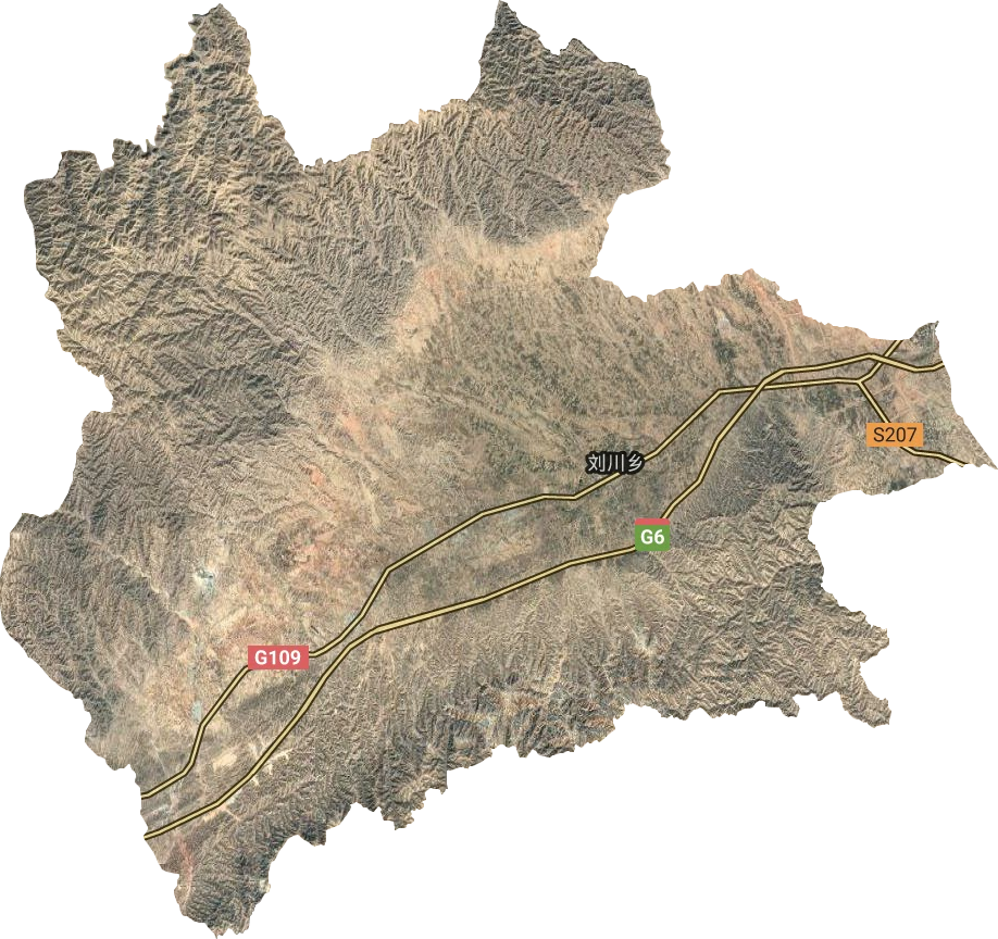 劉川鄉(xiāng)衛(wèi)星圖