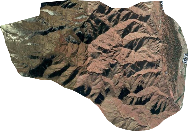 張掖寶瓶河牧場衛星圖