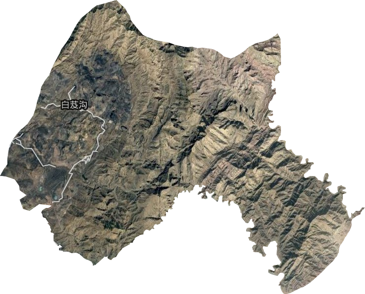 白芨溝街道衛星圖