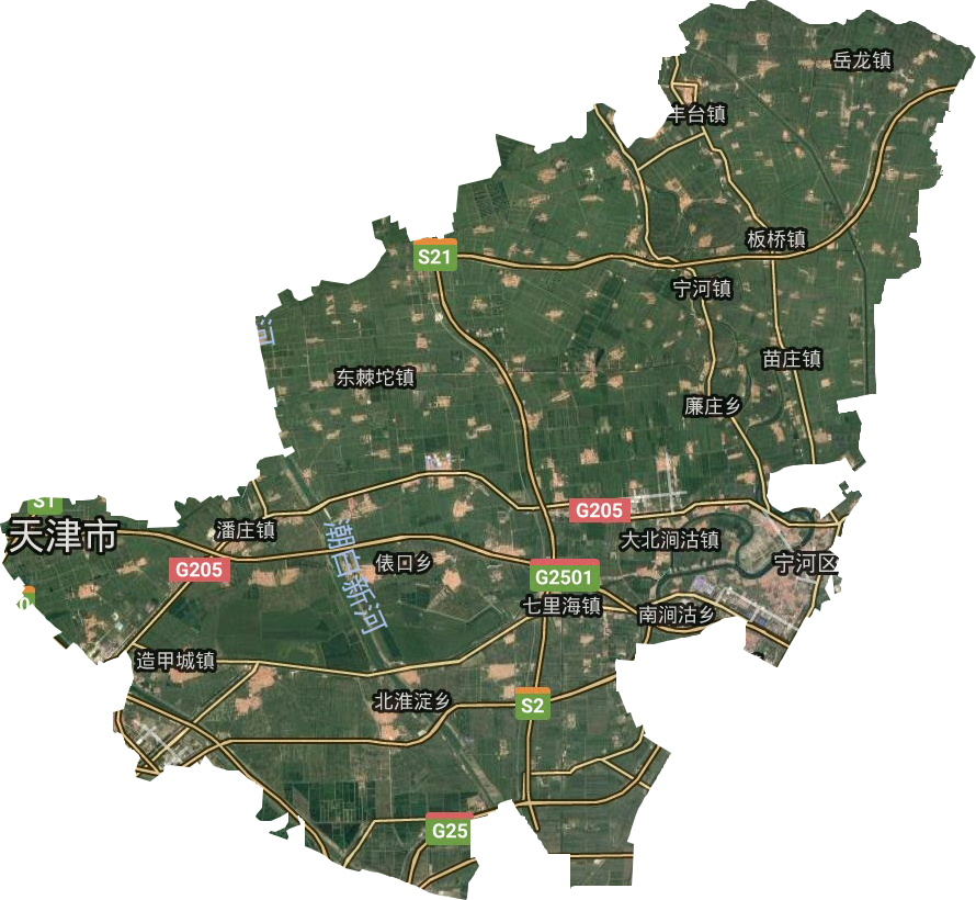 寧河區衛星圖