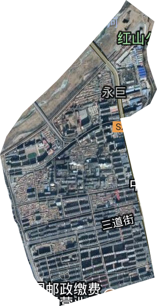 永巨街道衛星圖