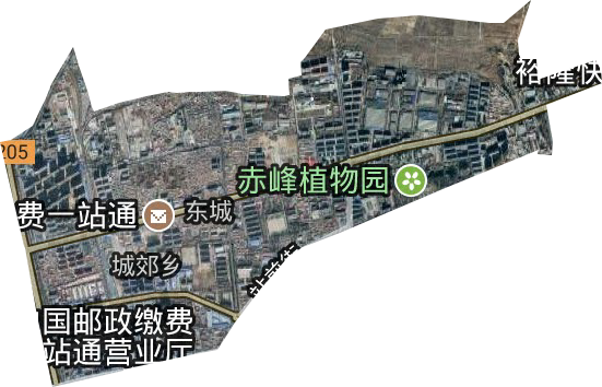東城街道衛星圖