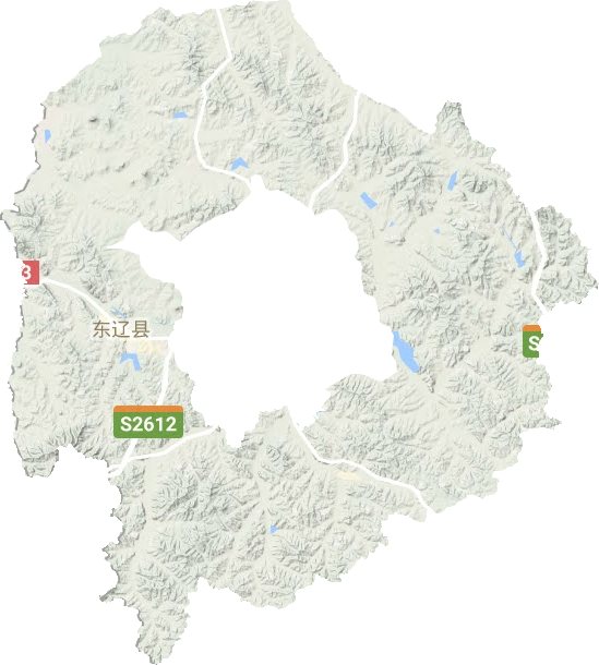 東遼縣地形圖