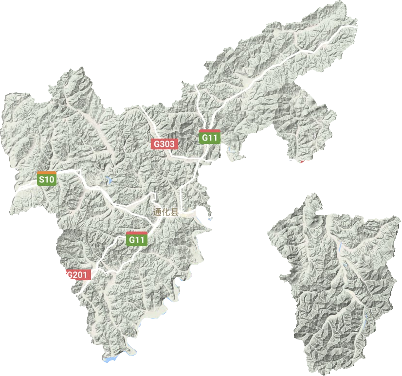 通化縣地形圖