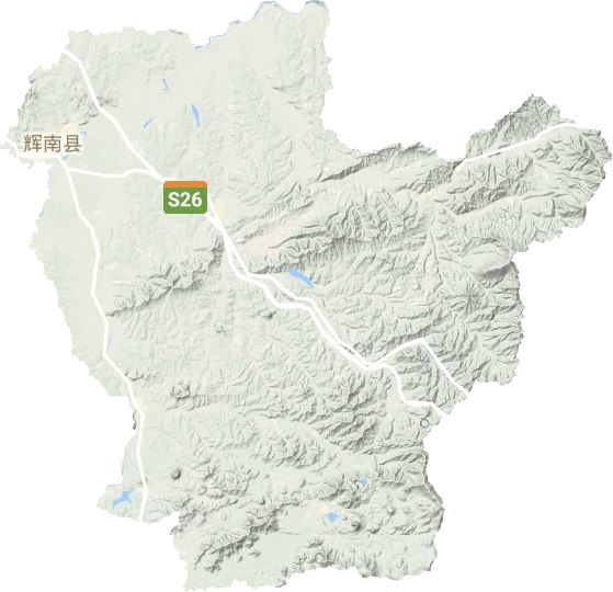 輝南縣地形圖